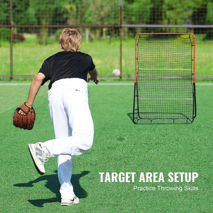 Adjustable Baseball & Softball Rebounder Net, 3-Way Trainer (0.9 x 1.4 m)