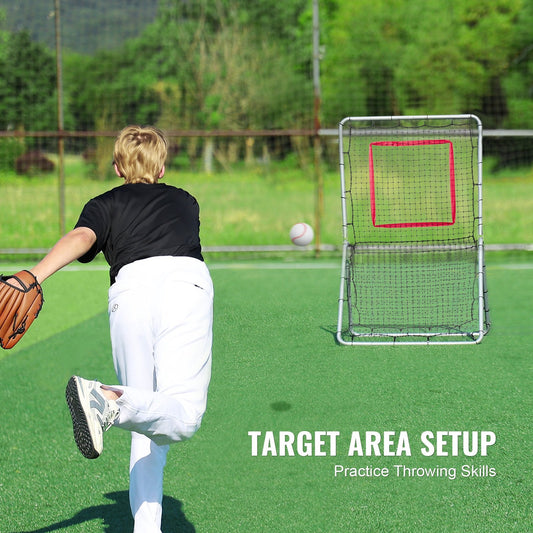 Adjustable Baseball & Softball Rebounder Net, 1.07 x 1.83 m, Steel Frame