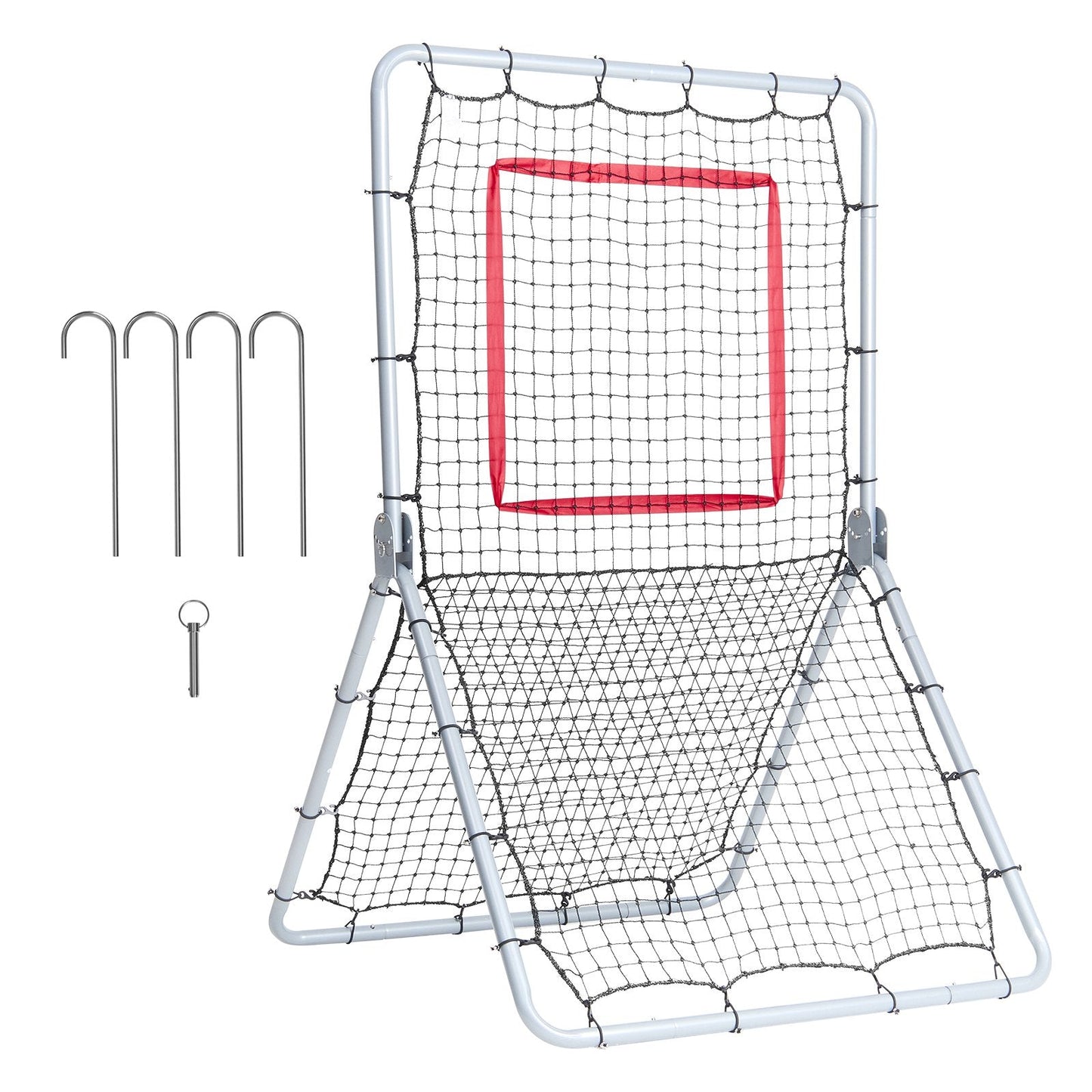 Adjustable Baseball & Softball Rebounder Net, 1.07 x 1.83 m, Steel Frame
