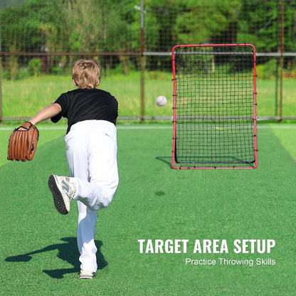 Adjustable Baseball & Softball Rebounder Net - 1.2 x 1.7 m Steel Frame