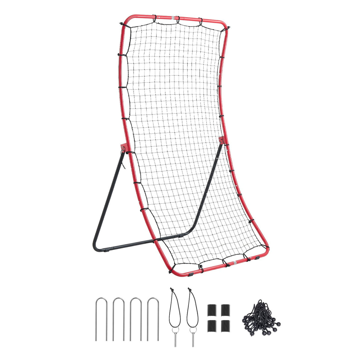 Baseball Softball Rebounder Net 1080 x 1740 mm Pitch Back Trainer, 5 Adjustable Angles, Heavy-duty Steel Frame, All Angle Bounce Back Net for Pitching & Fielding Training Aid, Return Practice