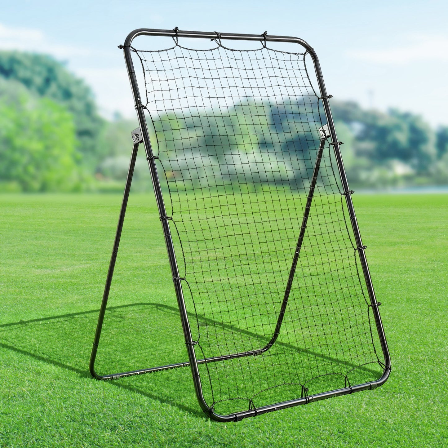 Baseball Softball Rebounder Net 1210 x 1730 mm Pitch Back Trainer, 5 Adjustable Angles with Strike Zone Target, Steel Frame, Bounce Back Net for Pitching & Fielding Training, Return Practice