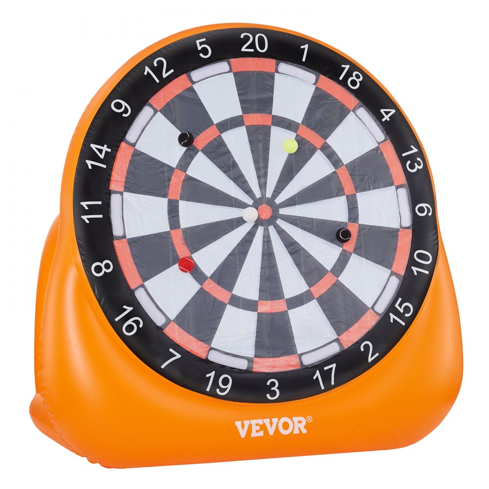 VEVOR Inflatable Soccer Dart Board over 2 m with 4 Kick Balls 12 Tennis Pump