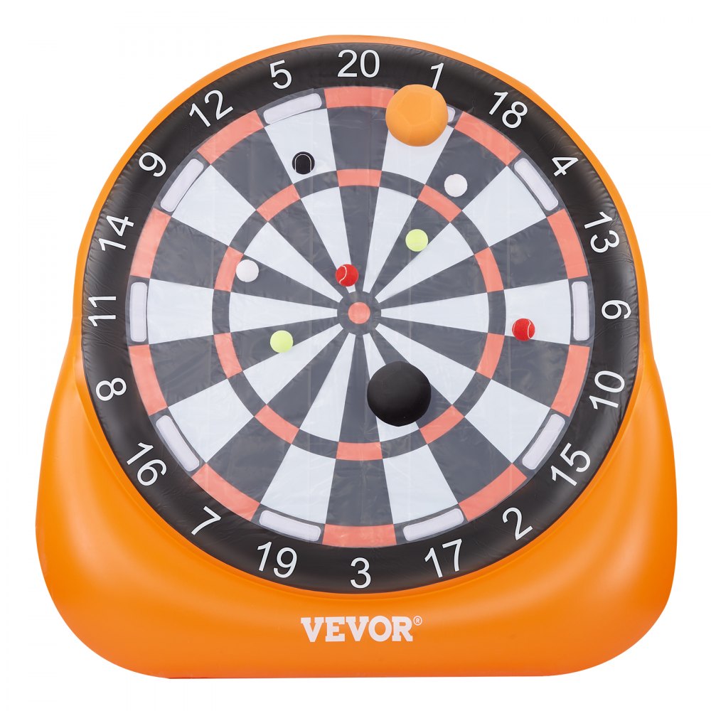VEVOR Inflatable Soccer Dart Board over 2 m with 4 Kick Balls 12 Tennis Pump