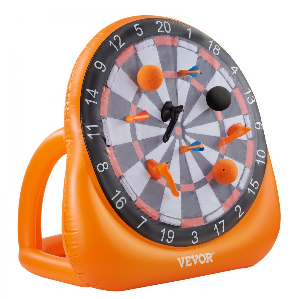 VEVOR Inflatable Soccer Dart Board over 2 m with 4 Kick Ball 6 Darts 6 Axe Pump