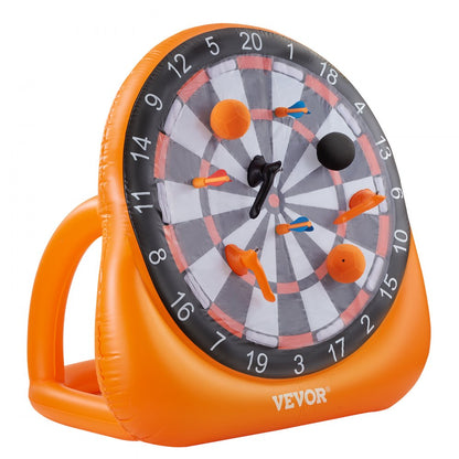 VEVOR Inflatable Soccer Dart Board over 2 m with 4 Kick Ball 6 Darts 6 Axe Pump