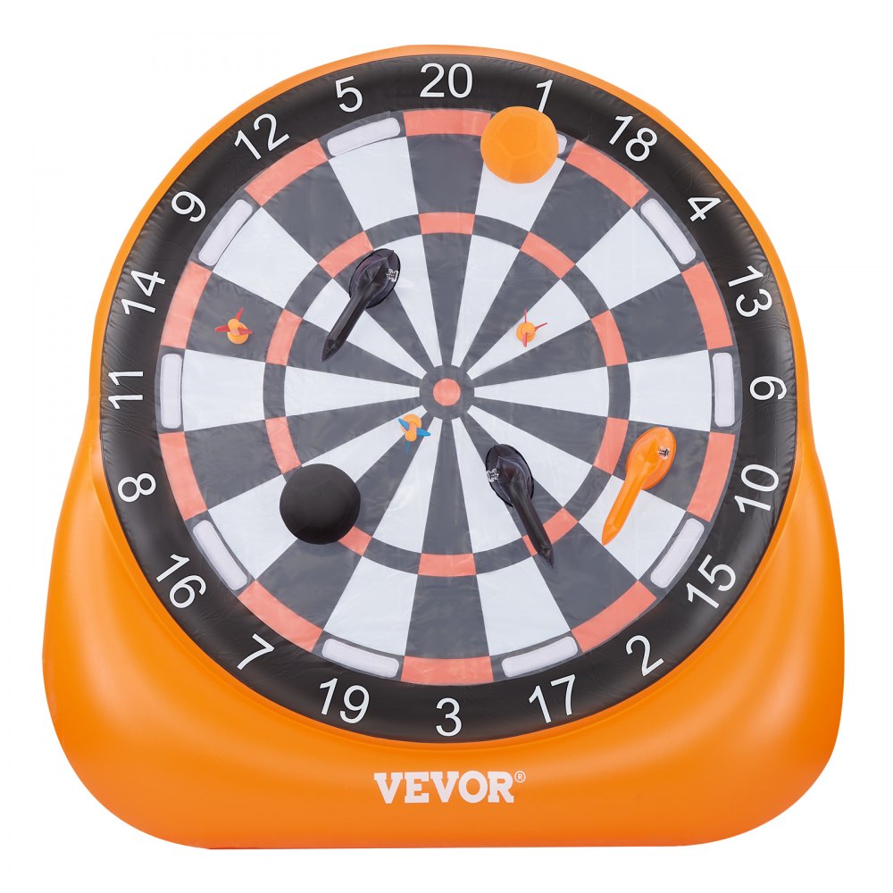 VEVOR Inflatable Soccer Dart Board over 2 m with 4 Kick Ball 6 Darts 6 Axe Pump