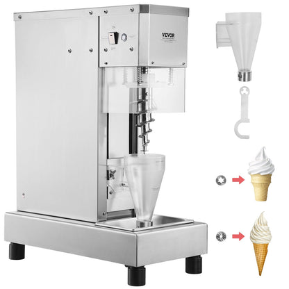750W Stainless Steel Ice Cream Mixer, High-Speed, Portable, Easy to Clean