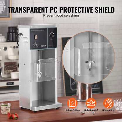 400W Stainless Steel Ice Cream Blender with High-Speed Mixing, 10 kg