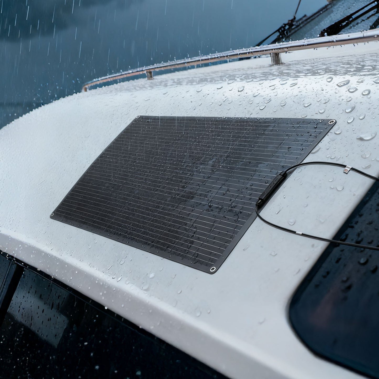 Flexible Solar Panel, 100W Semi-Flexible Bendable Monocrystalline Solar Panel, 23% Efficiency Mono Off-Grid Charger with MC4 Output, IP67 Waterproof for Marine RV Car Cabin Curved Surfaces