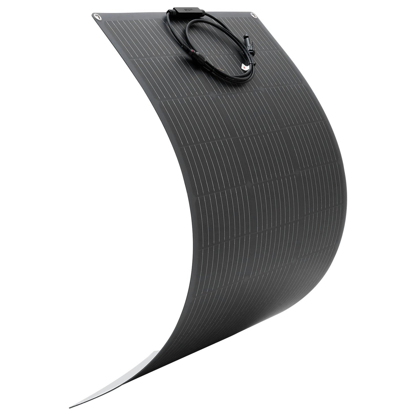 Flexible Solar Panel, 100W Semi-Flexible Bendable Monocrystalline Solar Panel, 23% Efficiency Mono Off-Grid Charger with MC4 Output, IP67 Waterproof for Marine RV Car Cabin Curved Surfaces