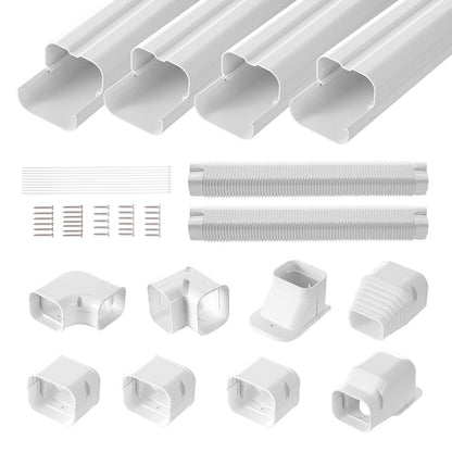 Decorative PVC Line Set Cover for Mini Split Air Conditioner, 5.35m Length