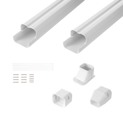 VEVOR Mini Split Line Set Cover 76.2mm W 2270mm L, PVC Decorative Pipe Line Cover