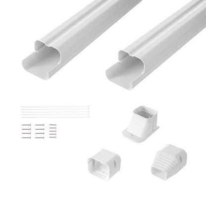 PVC Decorative Line Set Cover for Mini Split AC, 2.27m Long, Easy to Install