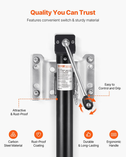 VEVOR Trailer Jack Bolt-on Trailer Tongue Jack 2267 kg Dynamic Load 365 mm Lift