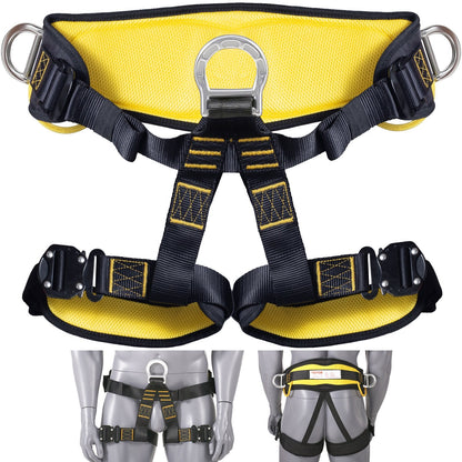 Adjustable Safety Harness for Climbing, Padded Waist & Leg, 154 kg Capacity
