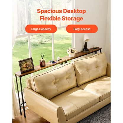 VEVOR Narrow Console Sofa Table Couch Table 2 Pieces for Entryway & Living Room