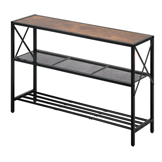 VEVOR Narrow Console Sofa Table Couch Table 3-Tier for Entryway & Living Room, 1060 x 295 x 735 mm