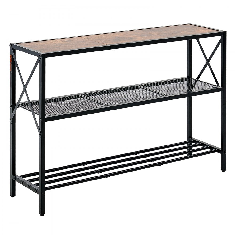 VEVOR Narrow Console Sofa Table Couch Table 3-Tier for Entryway & Living Room, 1060 x 295 x 735 mm