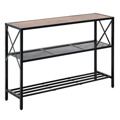 VEVOR Narrow Console Sofa Table Couch Table 3-Tier for Entryway & Living Room, 1060 x 295 x 735 mm