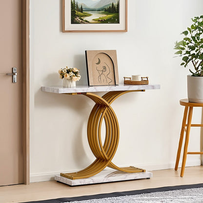 VEVOR Narrow Console Sofa Table Couch Table 100cm for Entryway & Living Room