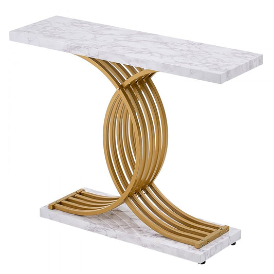 VEVOR Narrow Console Sofa Table Couch Table 100cm for Entryway & Living Room