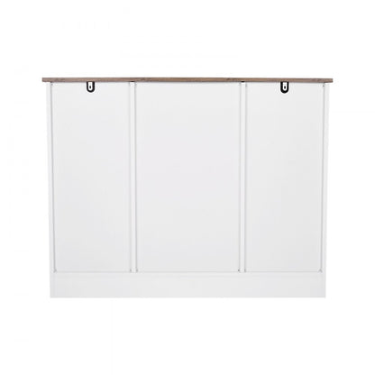 VEVOR Coffee Bar Cabinet 3-Tier Coffee Bar Table with Barn Doors for Living Room