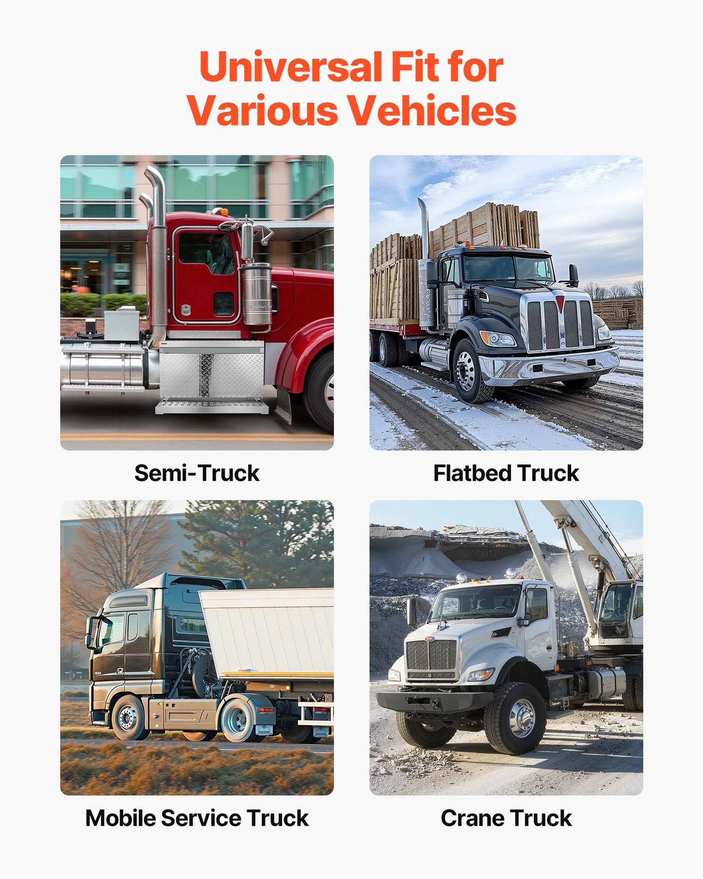 Semi-Truck Step Tool Box, 790 x 770 x 485 mm Heavy Duty Aluminum Diamond Plate Toolbox, Waterproof Cab Entry Step Storage Box with Shock-Absorbing Latch for Flatbed, Crane, and Semi Trucks