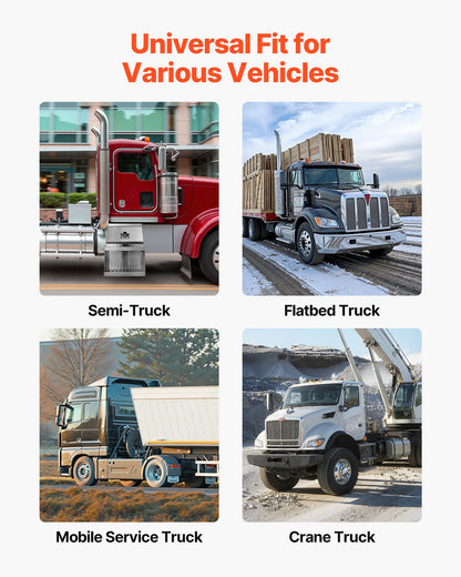 Semi-Truck Step Tool Box, 457 x 695 x 645 mm Heavy Duty Aluminum Toolbox Side Mount, Waterproof Side Storage Saddle Step Box with T-Handle Lock & Keys for Semi Trucks, Flatbed Trailers