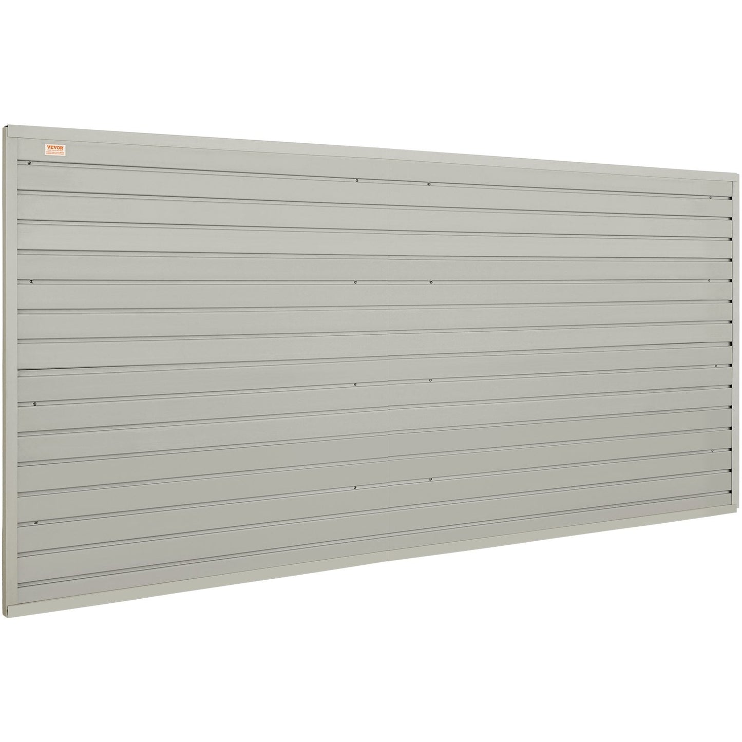 Modular Gray PVC Slatwall Panels for Garage & Retail - Set of 8, 122 x 31 cm