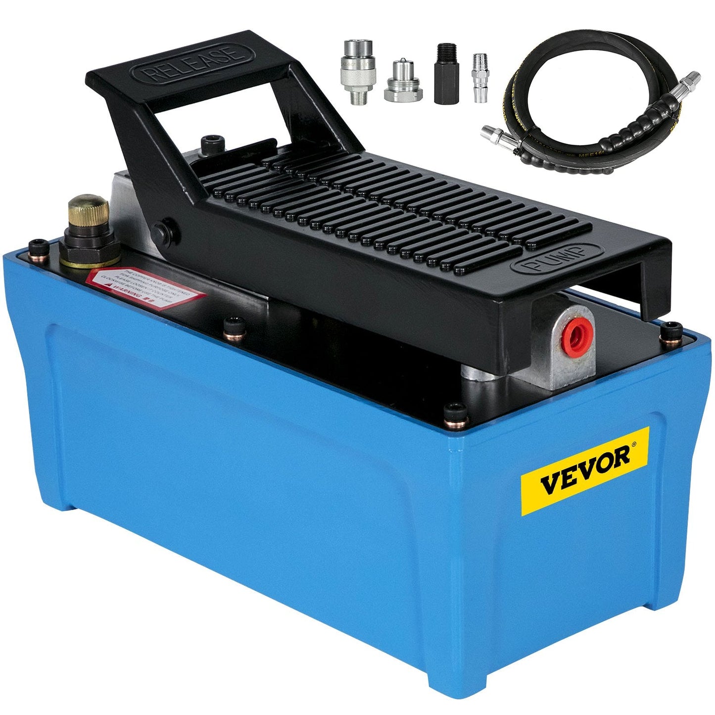 Air Hydraulic Pump with Foot Pedal, 10000 PSI, 1.6L Reservoir, 2m Hose