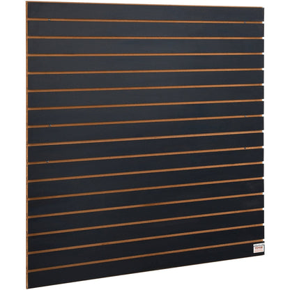 Black Slatwall Panels Set for Garage and Retail Storage, 1.21m x 0.60m