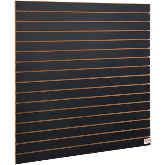 VEVOR Slatwall Panels, 4 ft x 2 ft Black Garage Wall Panels 24"H x 48"L (Set of