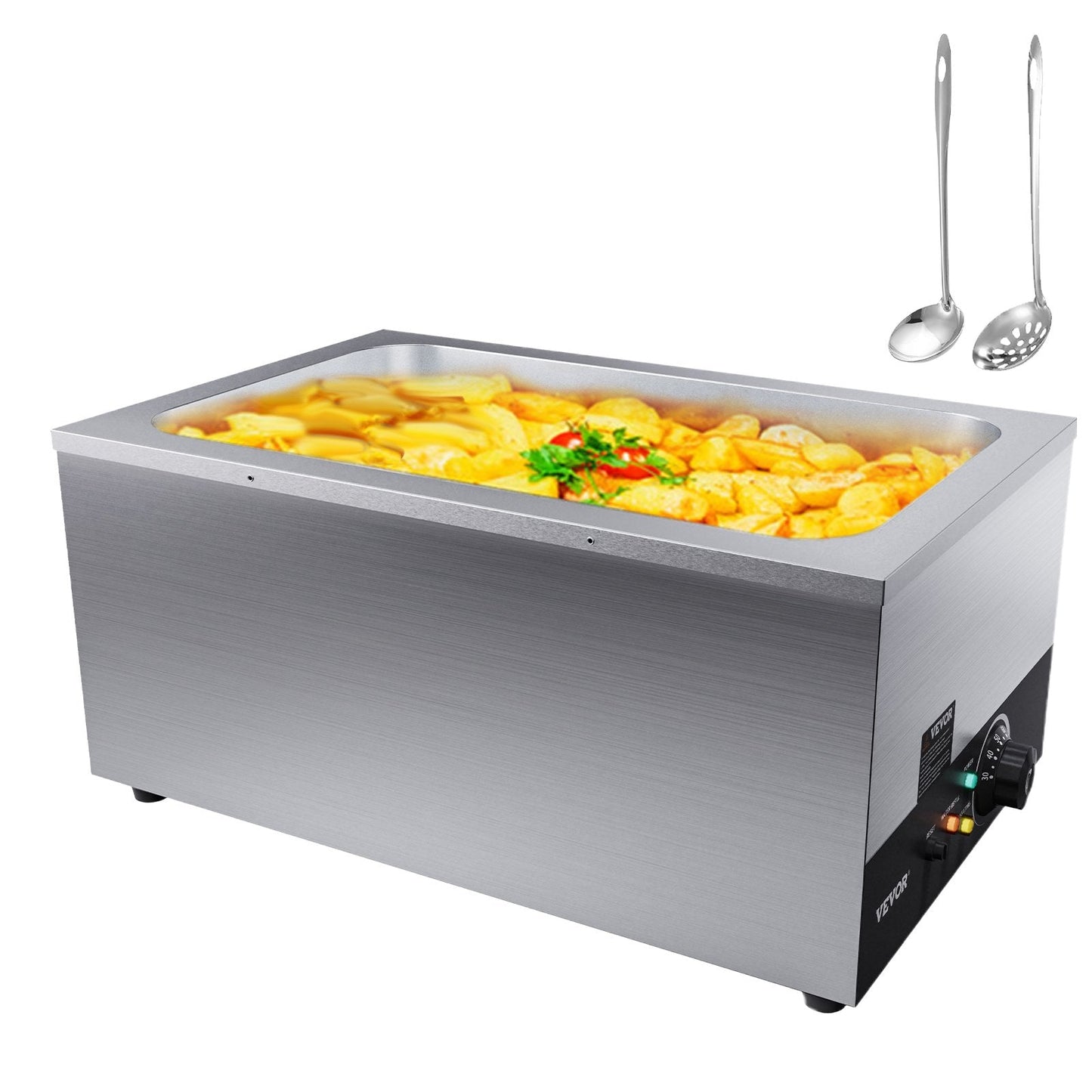 Commercial 24Qt Food Warmer, 1200W, 86-185°F for Buffets & BBQs
