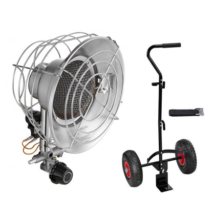VEVOR Propane Tank Top Heater with Portable Trolley 15000 BTU Infrared Single Burner