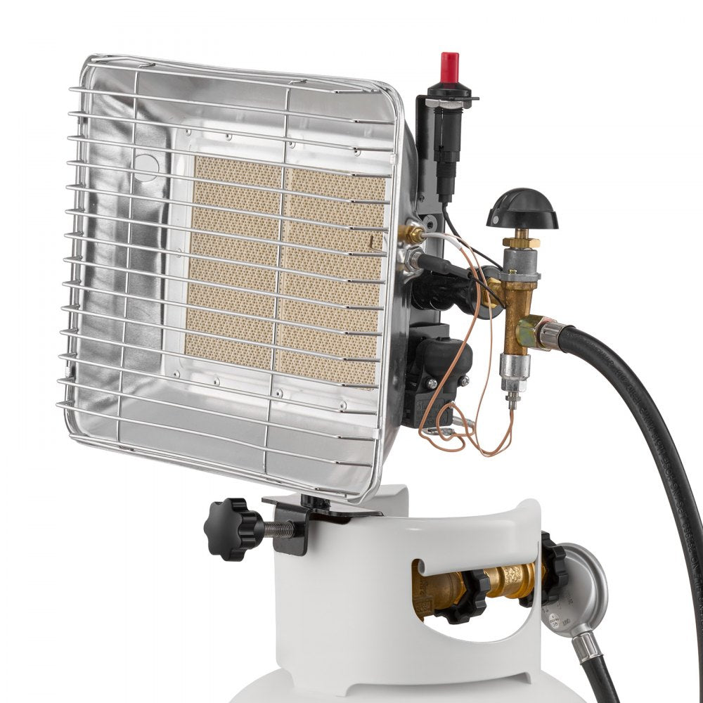 VEVOR Propane Tank Top Heater 13000 BTU Rapid Heating Infrared Single Burner Square
