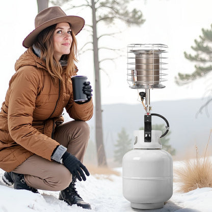 VEVOR Propane Tank Top Heater 42000 BTU Infrared Radiant Single Burner for Outdoors