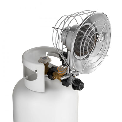 VEVOR Propane Tank Top Heater 15000 BTU Infrared Radiant Single Burner Round Outdoor