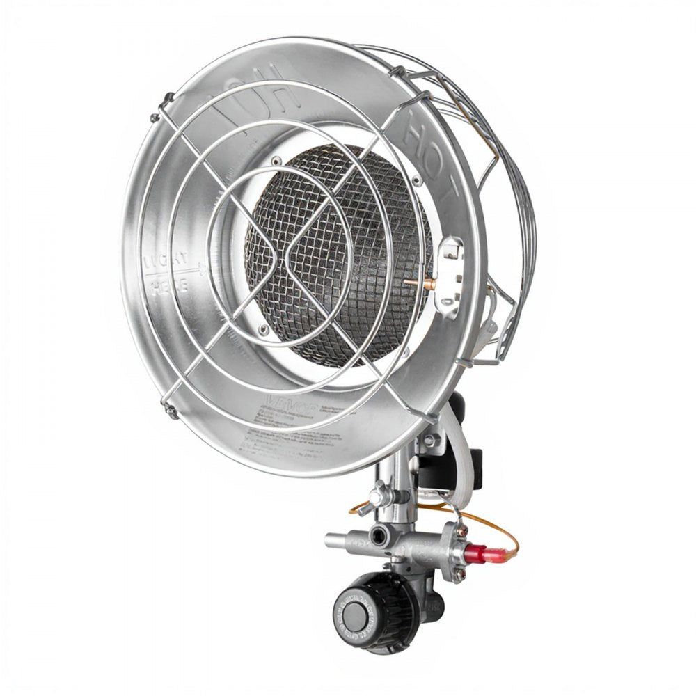 VEVOR Propane Tank Top Heater 15000 BTU Infrared Radiant Single Burner Round Outdoor