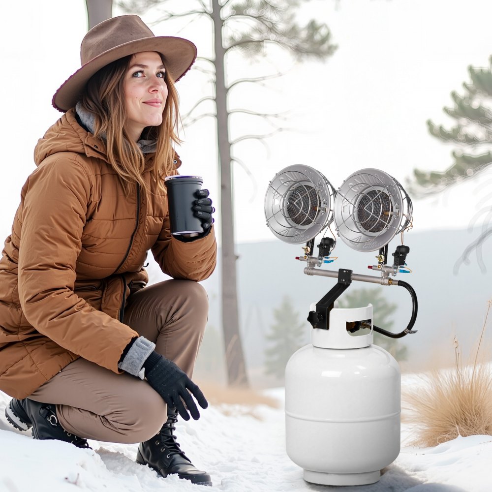Propane Tank Top Heater 30000 BTU Infrared Radiant Single Burner 3 Heat Settings