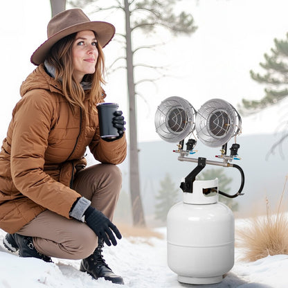 Propane Tank Top Heater 30000 BTU Infrared Radiant Single Burner 3 Heat Settings