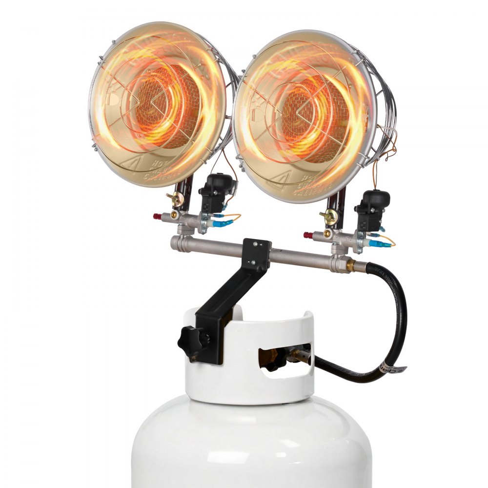 Propane Tank Top Heater 30000 BTU Infrared Radiant Single Burner 3 Heat Settings