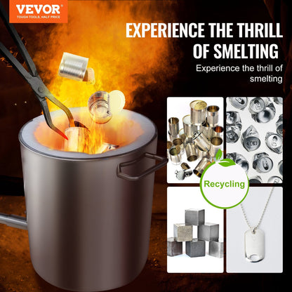 6kg Propane Smelting Furnace Kit, Stainless Steel, 1482℃ High Temp