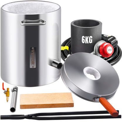 6kg Propane Smelting Furnace Kit, Stainless Steel, 1482℃ High Temp