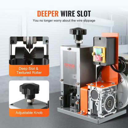 VEVOR Automatic Wire Stripping Machine, 0.06''-0.98'' Electric Motorized Cable Stripper,
