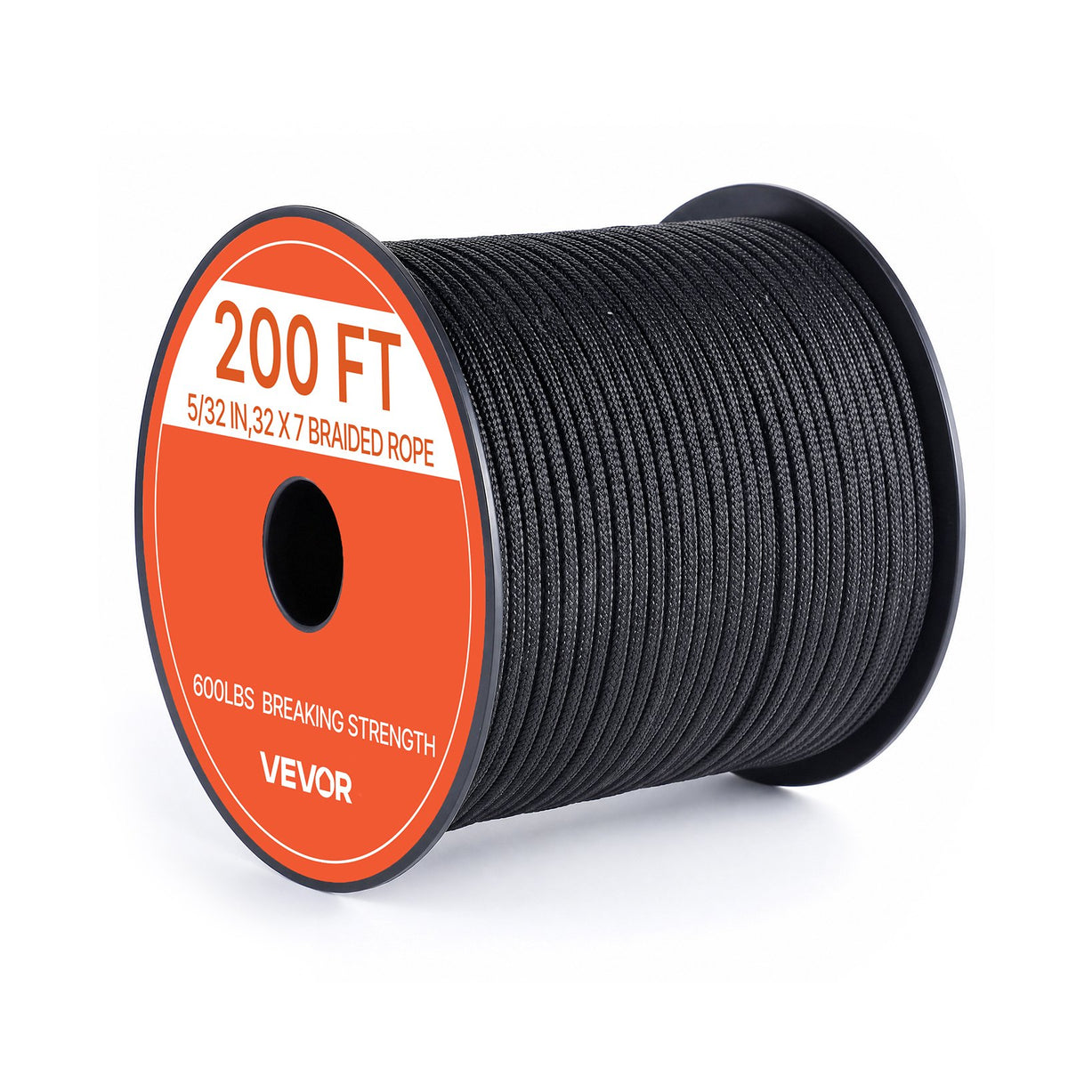 Paracord Rope 4 mm x 60 m Nylon Parachute Cord 550 Tactical, Survival Cord, Heavy Duty 7 Strand, 272 kg High Breaking Strength, Utility Rope, for Outdoor Camping & Bracelets, Black