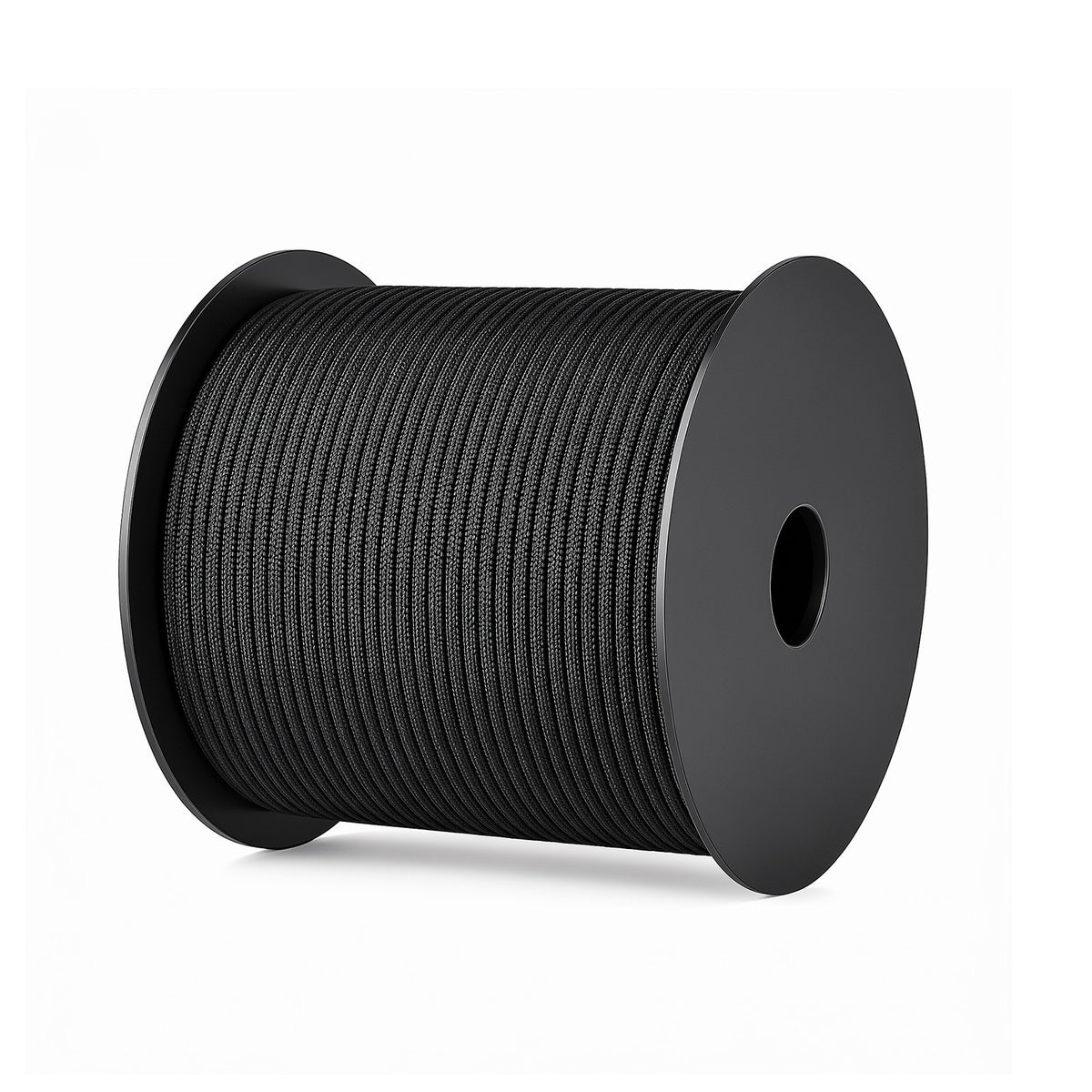 Paracord Rope 4 mm x 60 m Nylon Parachute Cord 550 Tactical, Survival Cord, Heavy Duty 7 Strand, 272 kg High Breaking Strength, Utility Rope, for Outdoor Camping & Bracelets, Black