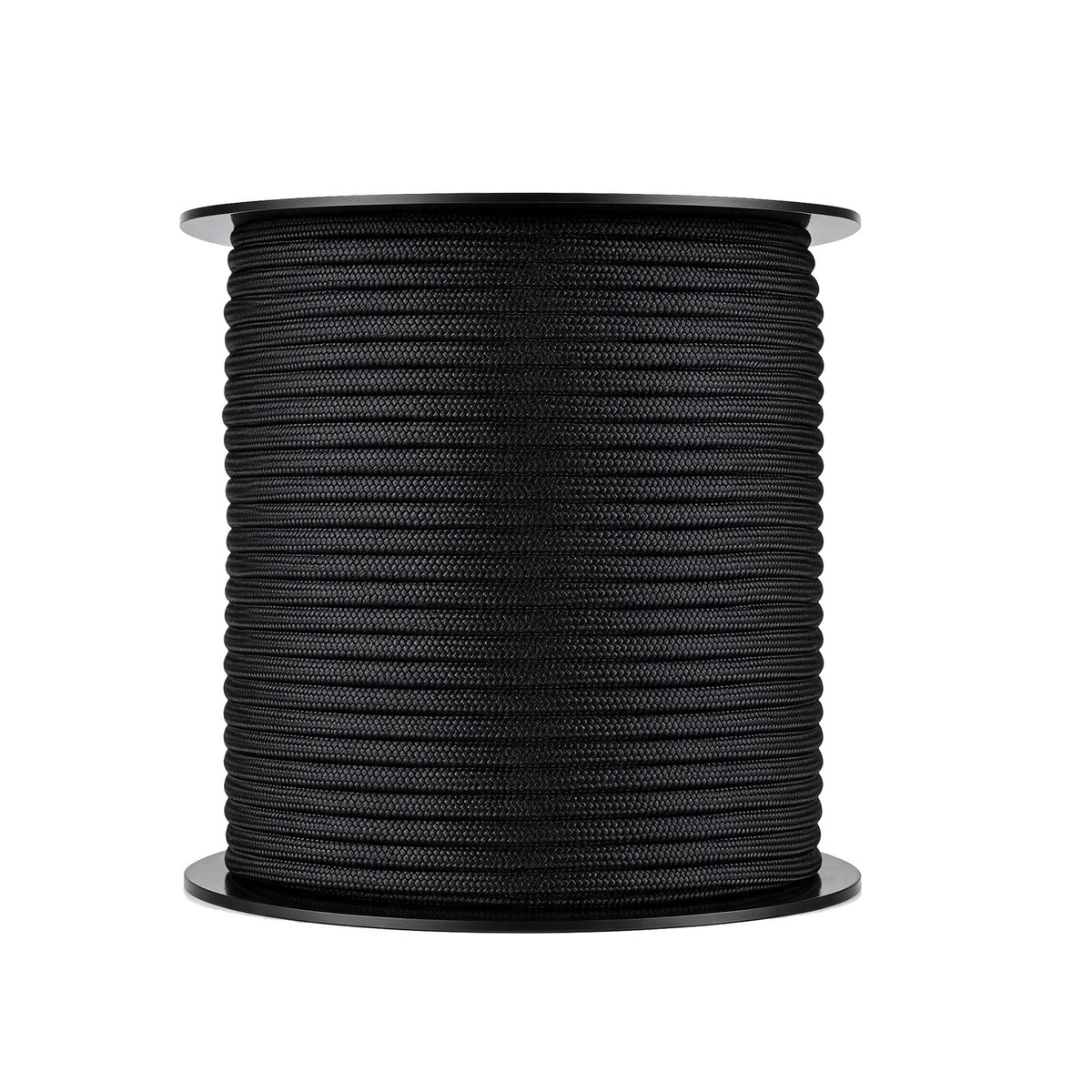 Paracord Rope 4 mm x 60 m Nylon Parachute Cord 550 Tactical, Survival Cord, Heavy Duty 7 Strand, 272 kg High Breaking Strength, Utility Rope, for Outdoor Camping & Bracelets, Black