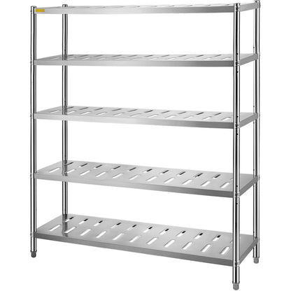 VEVOR Storage Shelf, 5-Tier Storage Shelving Unit, Stainless Steel Garage Shelf,