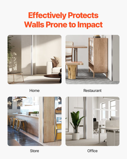 Stainless Steel Wall Corner Protector, 25 x 25 x 1217 mm , 10 Pack Metal Corner Guards, 304 Stainless Steel Edge Trim 90-Degree Angle for Home,Office,Commercial Wall Protection, with 3m Tape